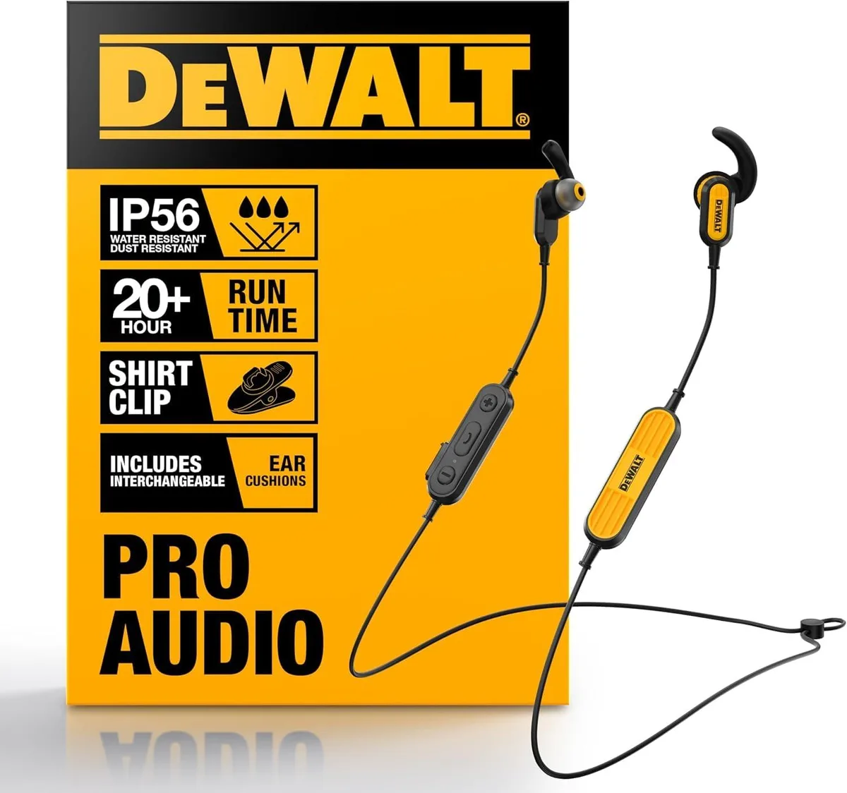 DEWALT DXMA1909935 Bluetooth 5.2 Neckband Earbuds IP56 20h — product photo