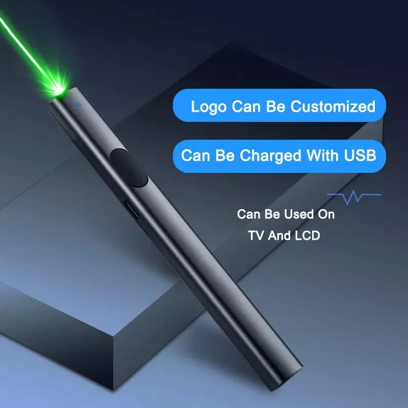 NShi NShi Green Laser Pointer Pen 532 nm USB Rechargeable Black — product photo