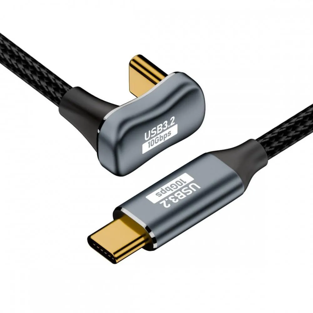 Vszerda Vszerda UC-064-OS USB-C Male-to-Male Angled Cable 20Gbps 100W 100cm — product photo