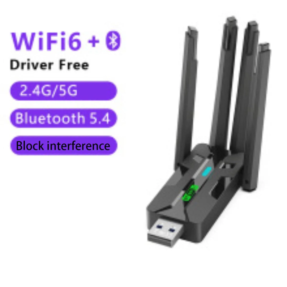 CLEVERBEES CLEVERBEES Wi-Fi adapter WiFi6 Bluetooth5.4 AX942 900-1300Mbps USB — product photo