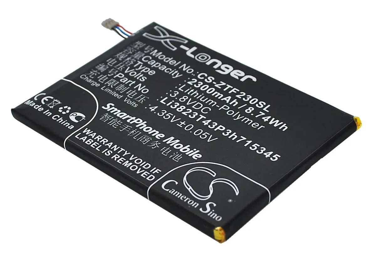 CameronSino CameronSino DS-CS-ZTF230SL 2300mAh 3.8V cell phone battery — product photo