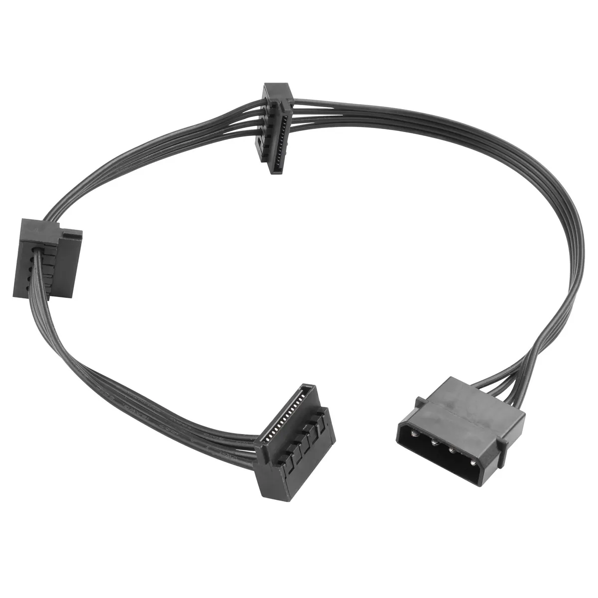 Vszerda Vszerda Molex 4 PIN to 3 x SATA 15 PIN Power Cable 16.6in 18AWG Tinned Copper — product photo