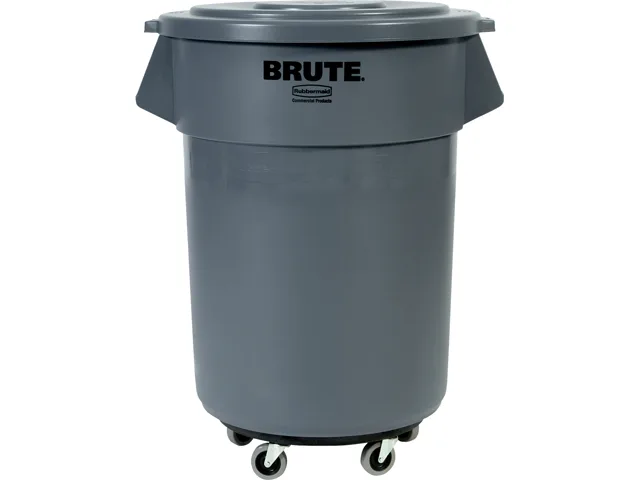 Rubbermaid Commercial Rubbermaid Commercial 265400GYCT Brute 55-gallon flat lid, 3 per carton, gray — product photo
