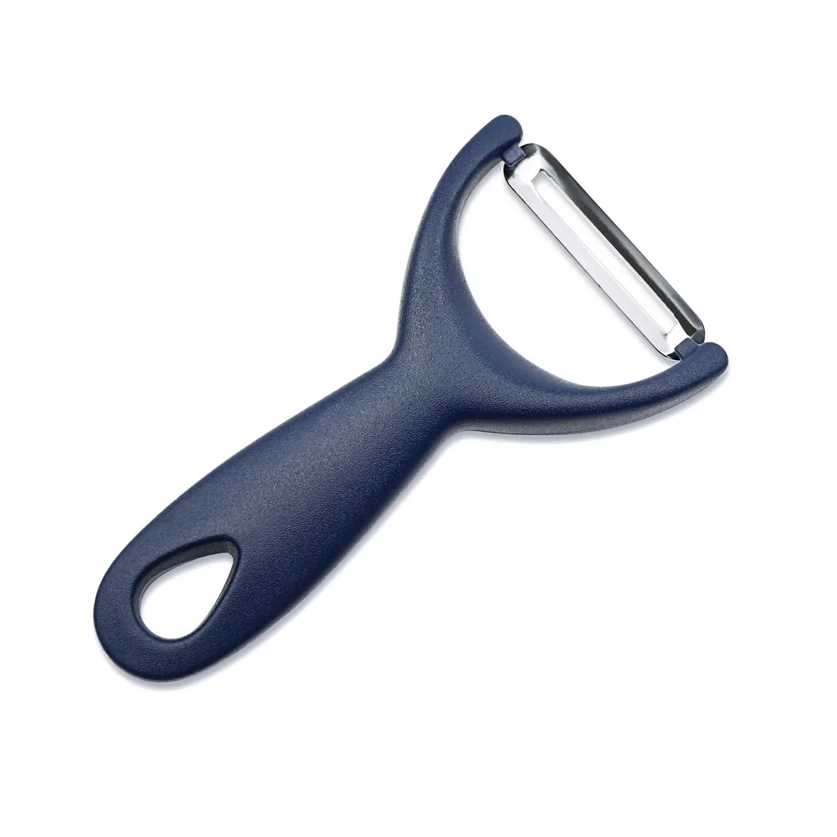 Y-shaped vegetable peeler with stainless steel blade and aluminium handle