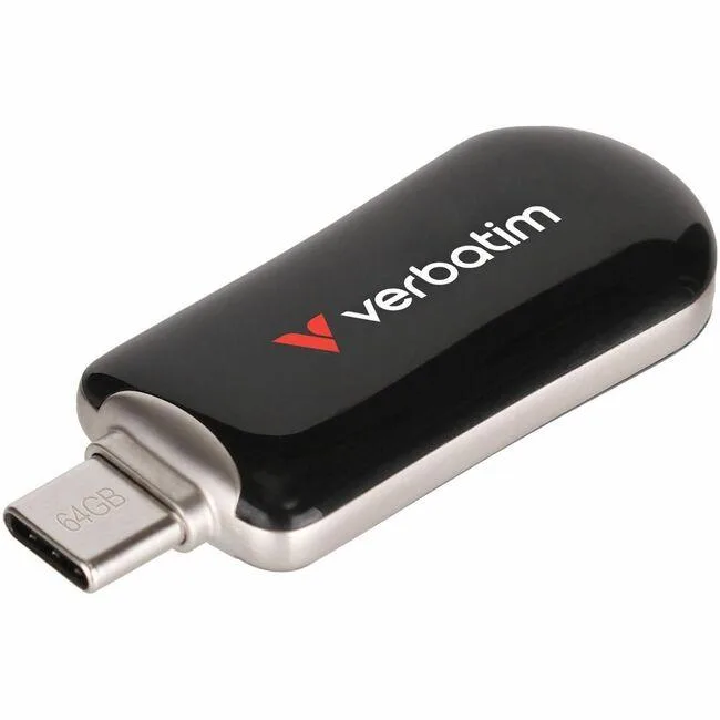 VERBATIM VERBATIM Plectra 64 GB USB 3.2 Type C Black — product photo