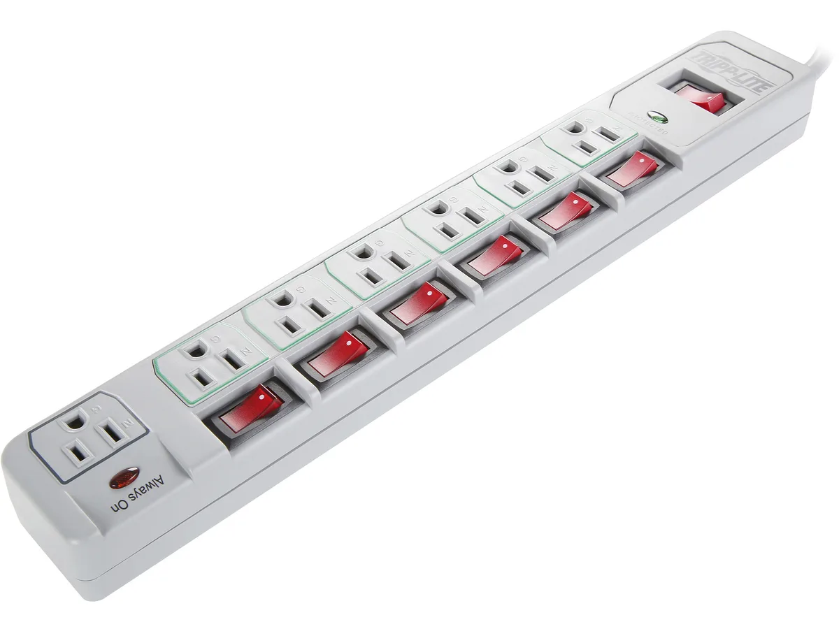 Tripp Lite Tripp Lite TLP76MSG 7-outlet surge protector 6 ft 1080 J — product photo
