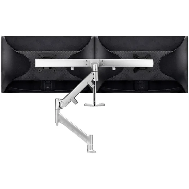 Atdec Atdec AWM Dual Rail Dynamic Monitor Arm Desk Mount 27in 15lb VESA 75x75 100x100 Silver — product photo