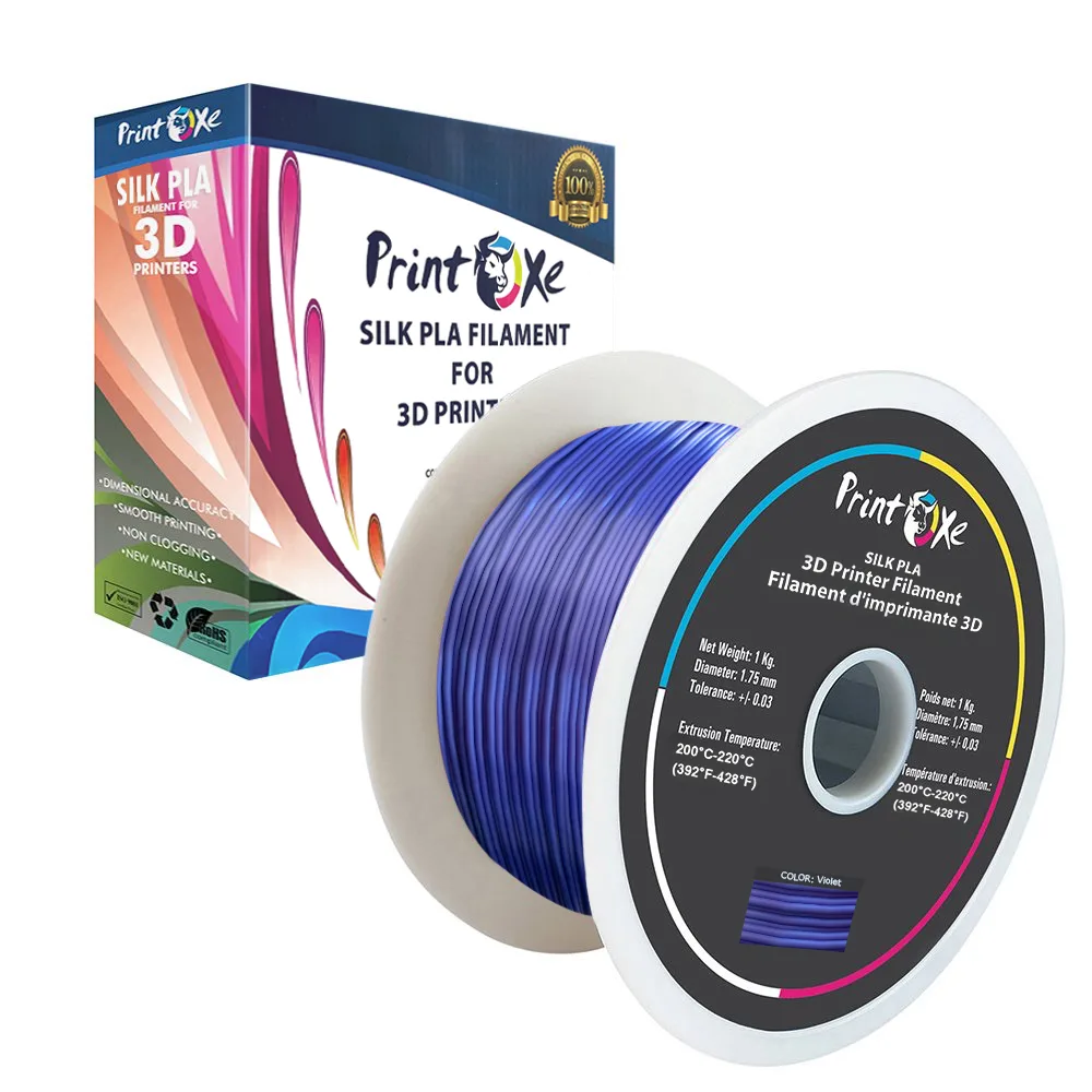 PrintOxe PrintOxe PLA like SILK Violet Purple 1.75 mm 1 Kg 3D printer filament — product photo