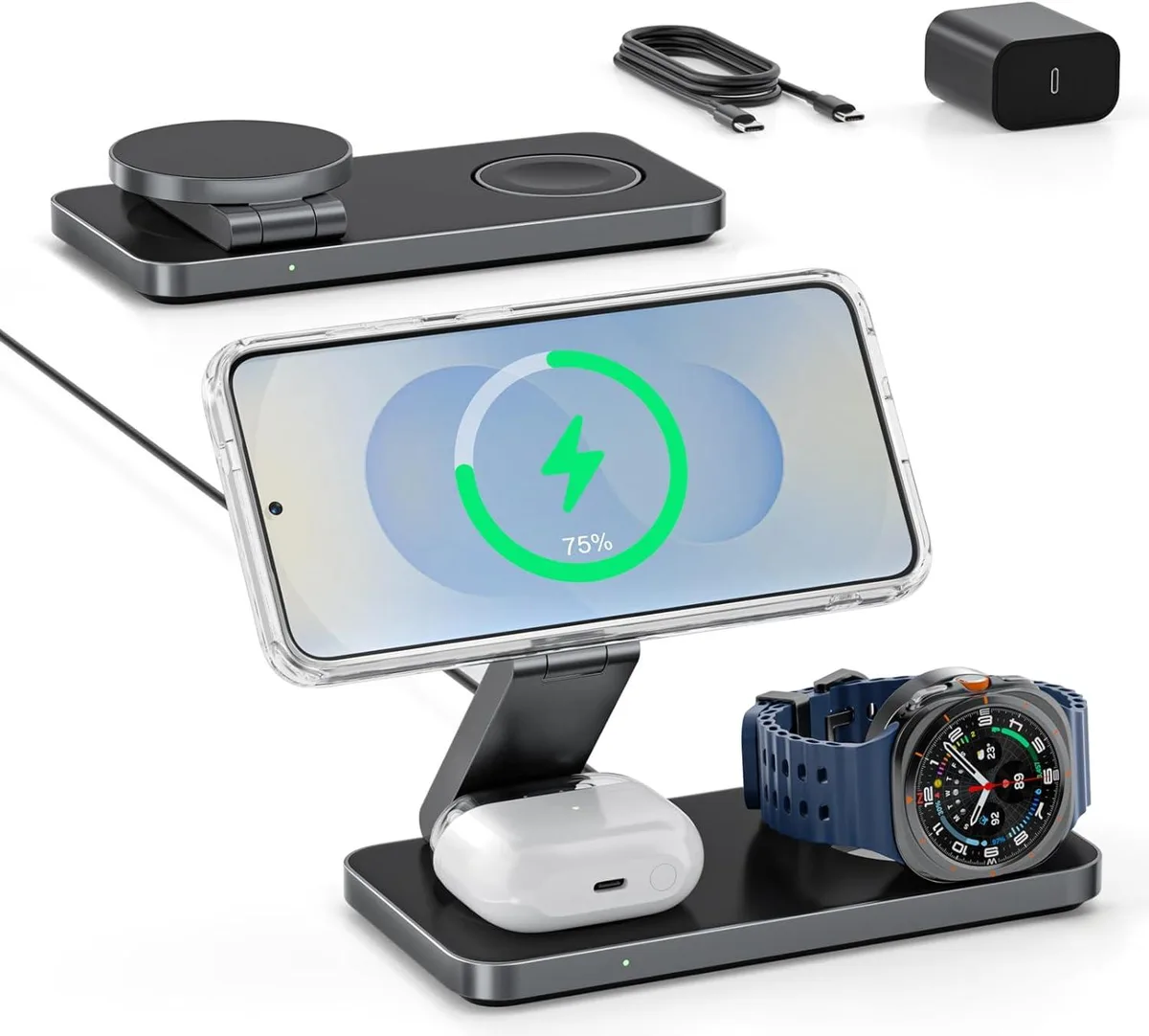 Luisport Luisport 3-in-1 Magnetic Wireless Charger Stand — product photo