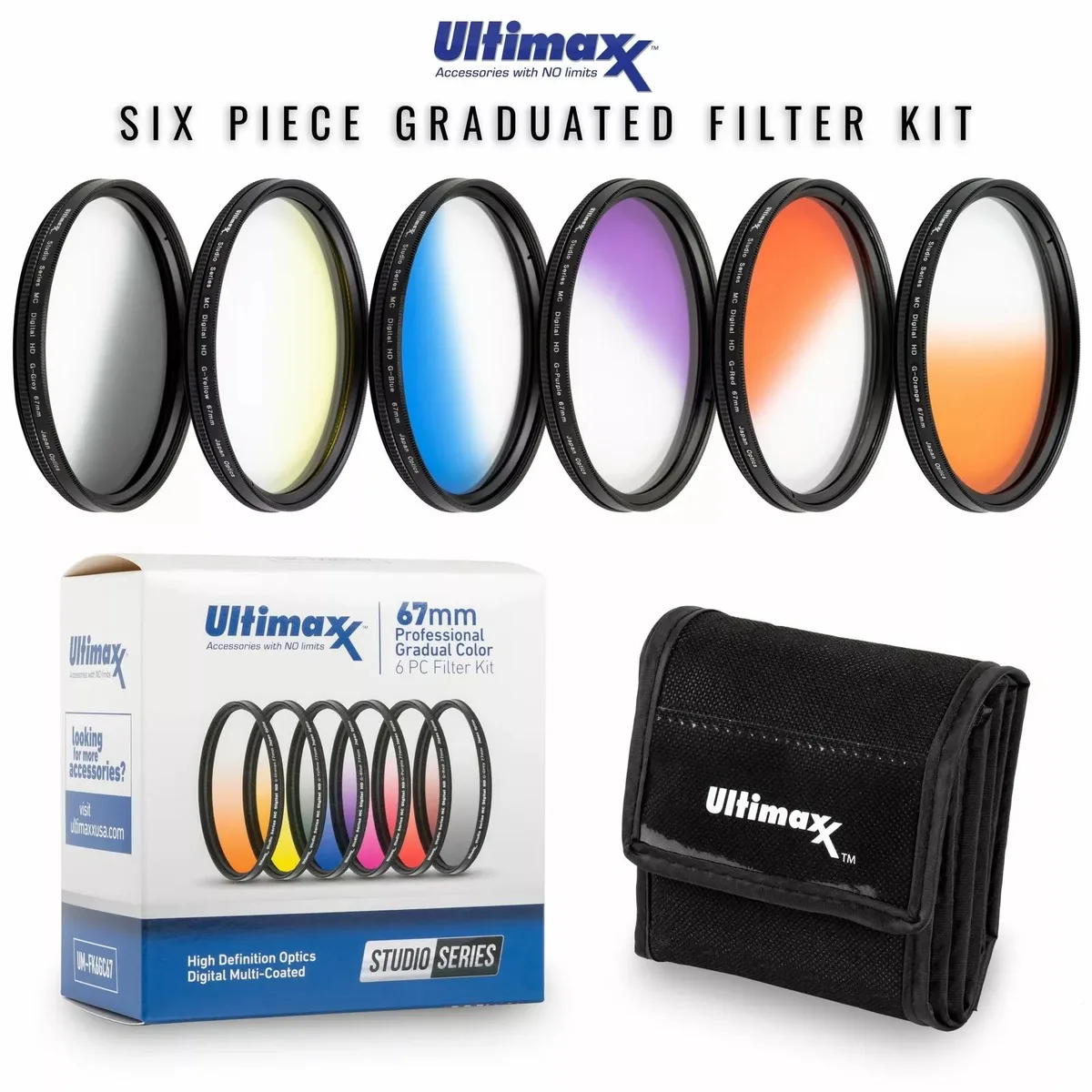 Ultimaxx Ultimaxx 67mm 6pcs Graduated Color Filter Set — product photo