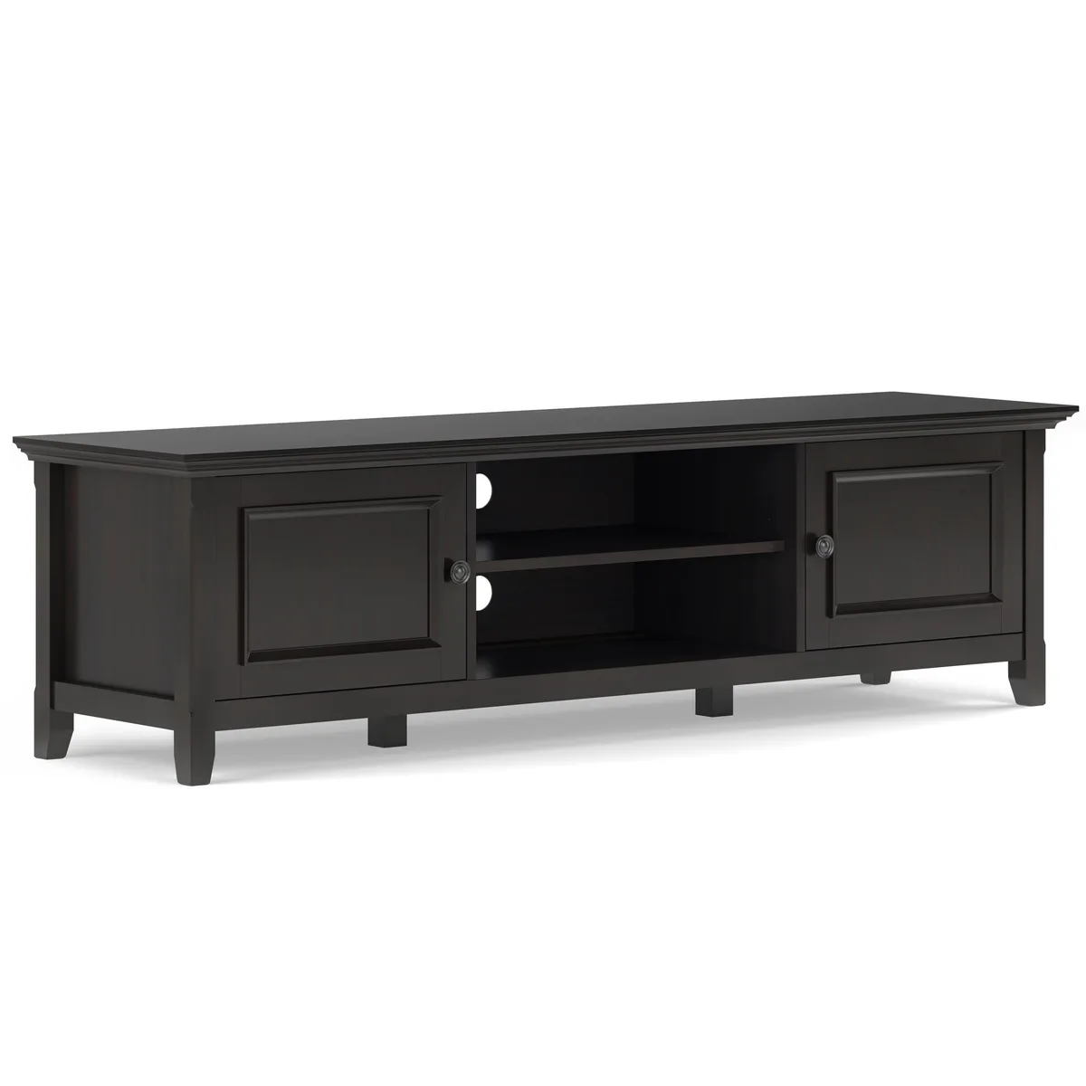 tuphen tuphen Amherst 72 inch Solid Wood Low TV Media Stand Hickory Brown — product photo