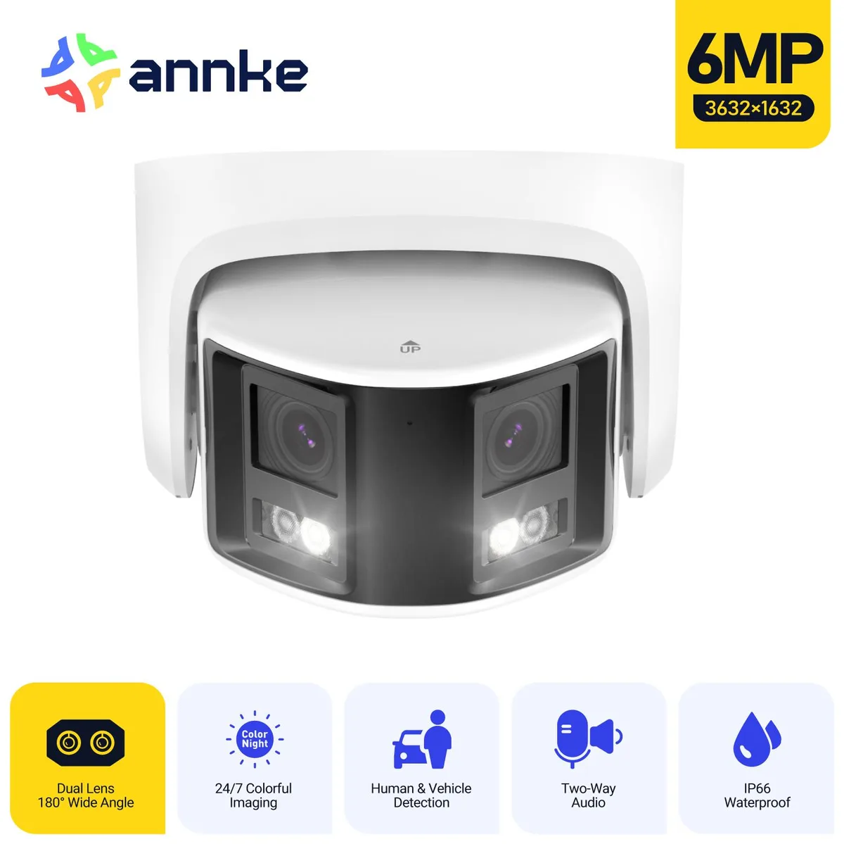 Annke Annke 6MP Dual Lens 180° PoE Surveillance Security System — product photo