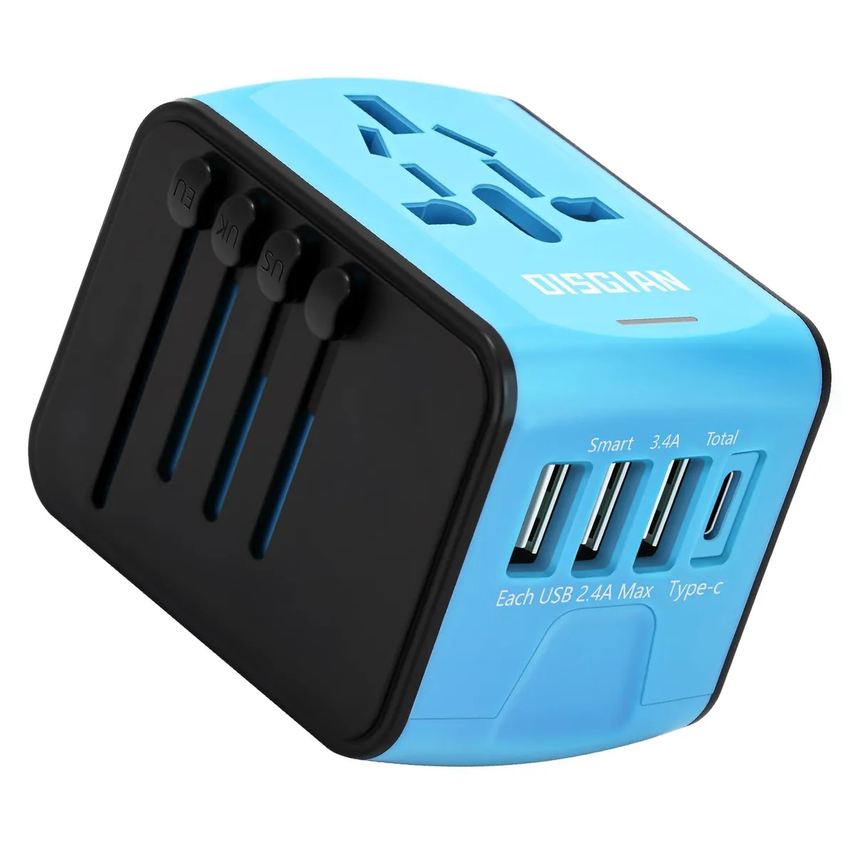  DISGIAN SL-199-3U-T 3.4A USB Charger Blue — product photo