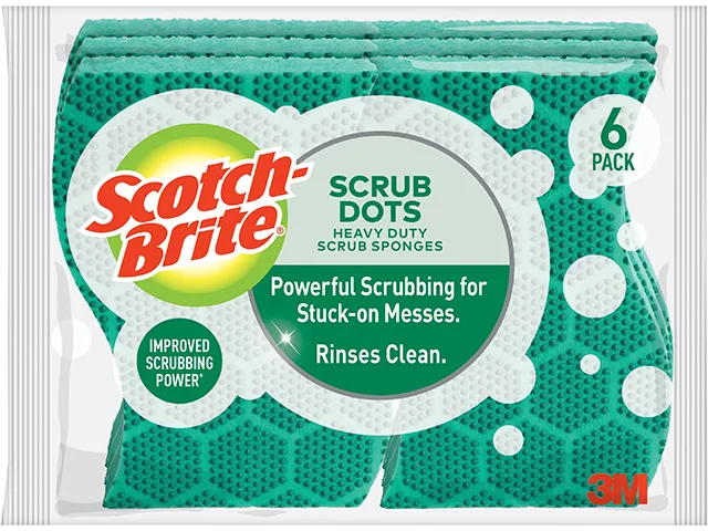 3M 3M 303064CT Scrub Dots Heavy-duty Scrub Sponge cleaning 24 pack — product photo