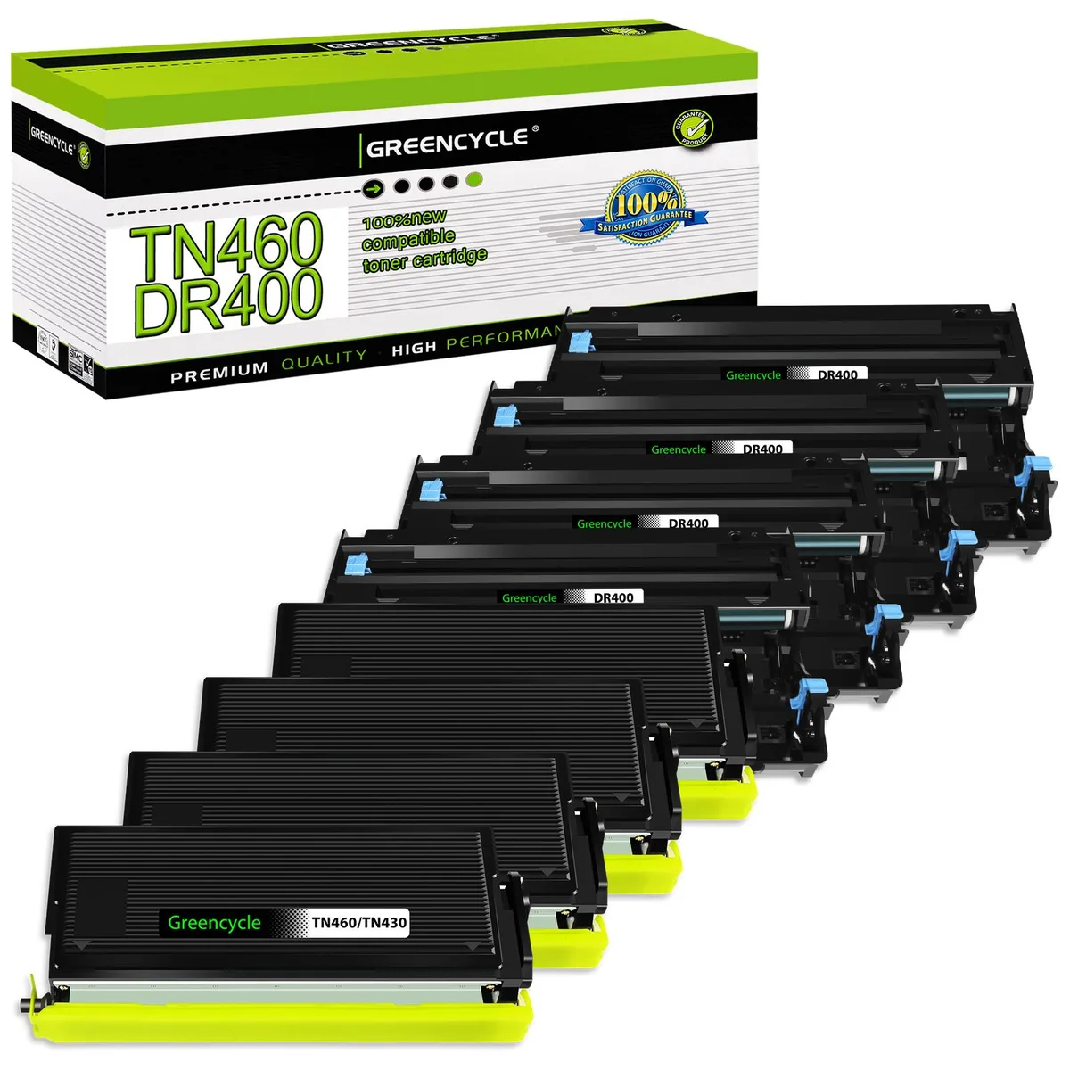 GREENCYCLE GREENCYCLE TN460 DR400 Toner Cartridge &amp; Drum Unit 4 Pack — product photo