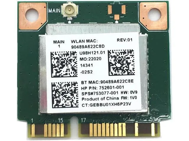 LORDWORLD LORDWORLD RTL8723BE Wifi 300Mbps Bluetooth 4.0 MINI PCI-E Card 753077-001 — product photo