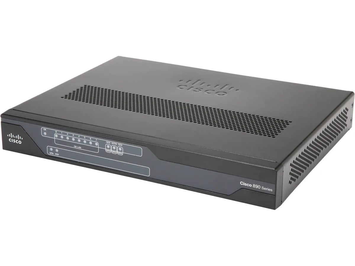 Cisco Systems, Inc. Cisco Systems, Inc. 890 Series C892FSP-K9 firewall appliance 2 WAN 8 LAN — product photo