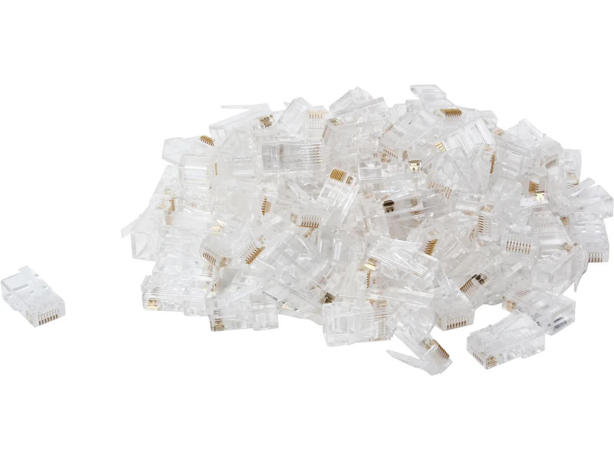 Belkin Belkin R6G088-100 RJ45 Flat Cable Plug 100 Pack — product photo