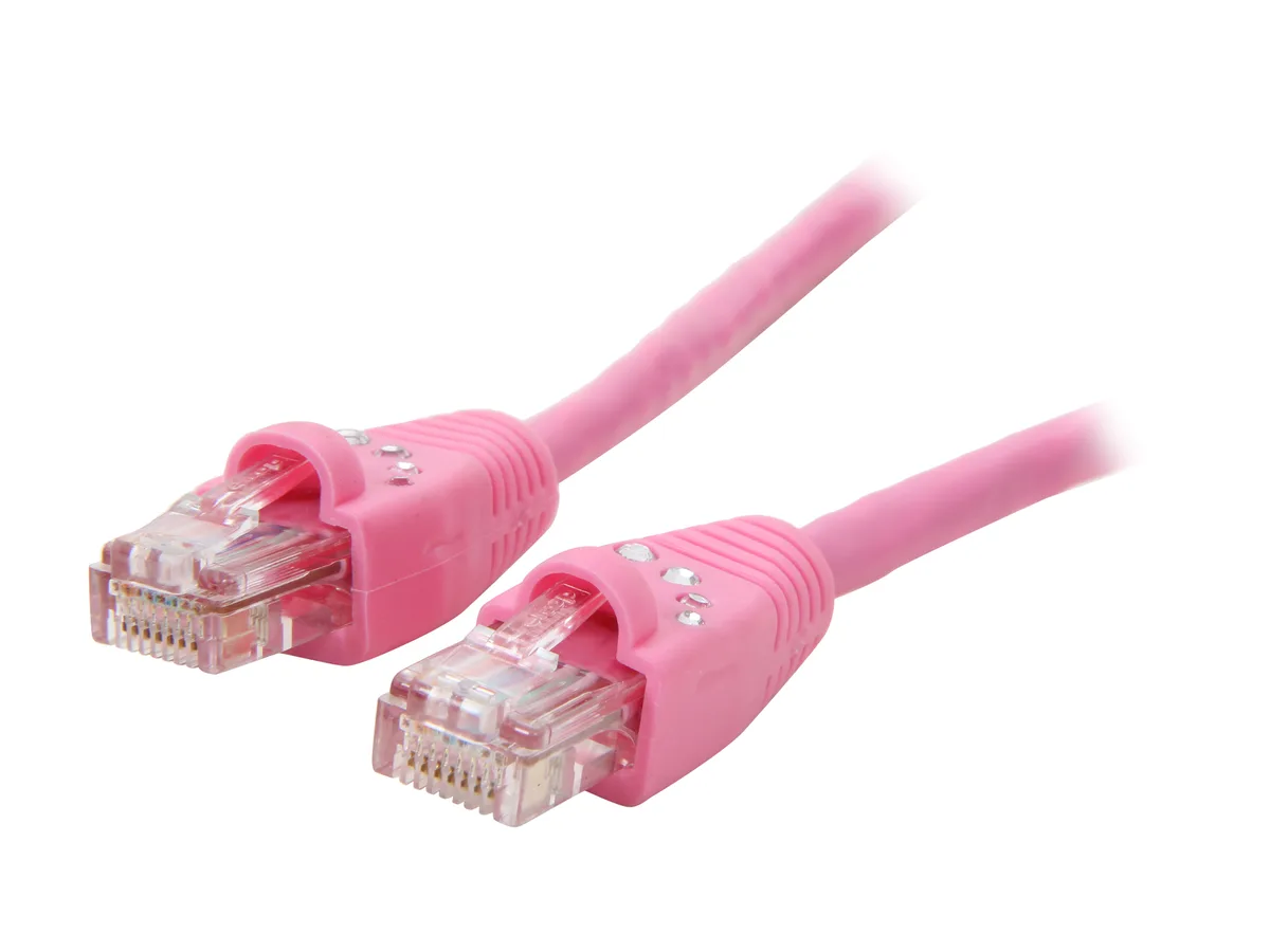 Cables Unlimited Cables Unlimited UTP-1450-25P 25 ft pink Cat5e network ethernet cable — product photo