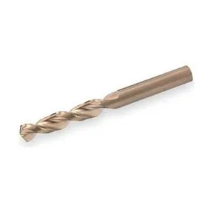 Cobalt steel drill bit, #7 size, 135 degree split point, straw bronze finish