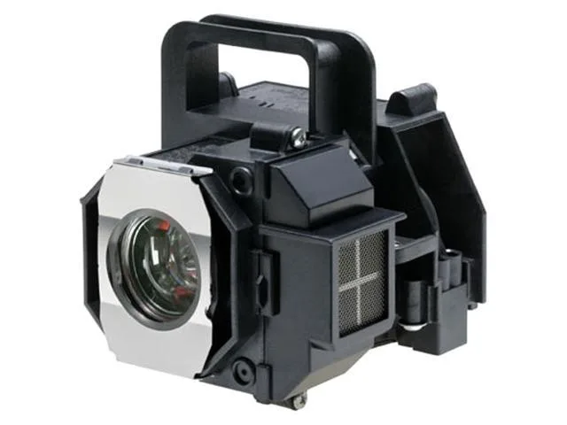 Projector replacement lamp module in black housing