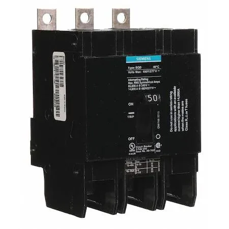 SIEMENS SIEMENS BQD350 Circuit Breaker 50A 3 Pole 480V AC — product photo