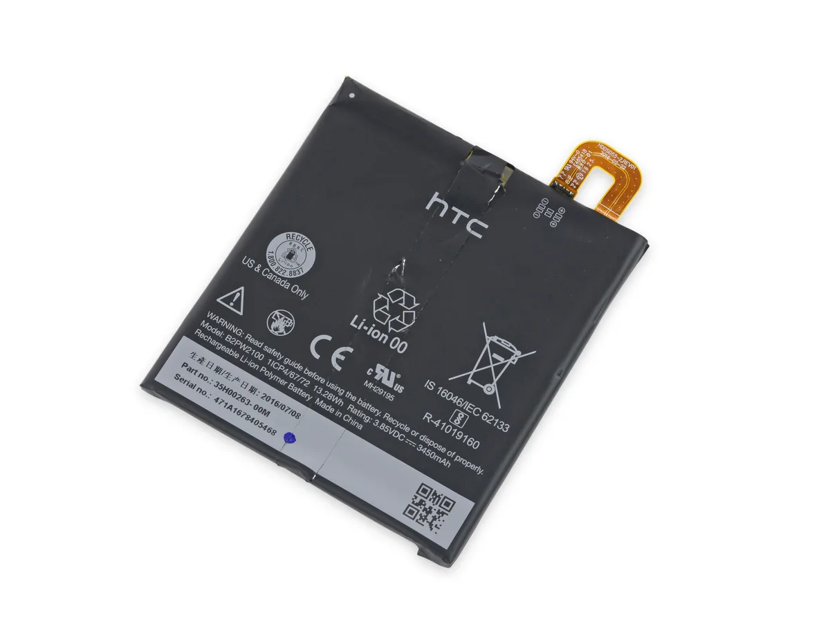 Rectangular lithium-ion cell with gold contacts and small tool kit