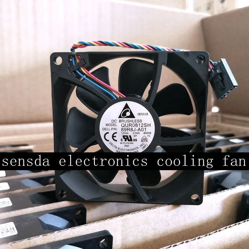 SXDOOL SXDOOL 89R8J-A01 Delta QUR0812SH 80x80x25mm 12V 0.5A case fan — product photo