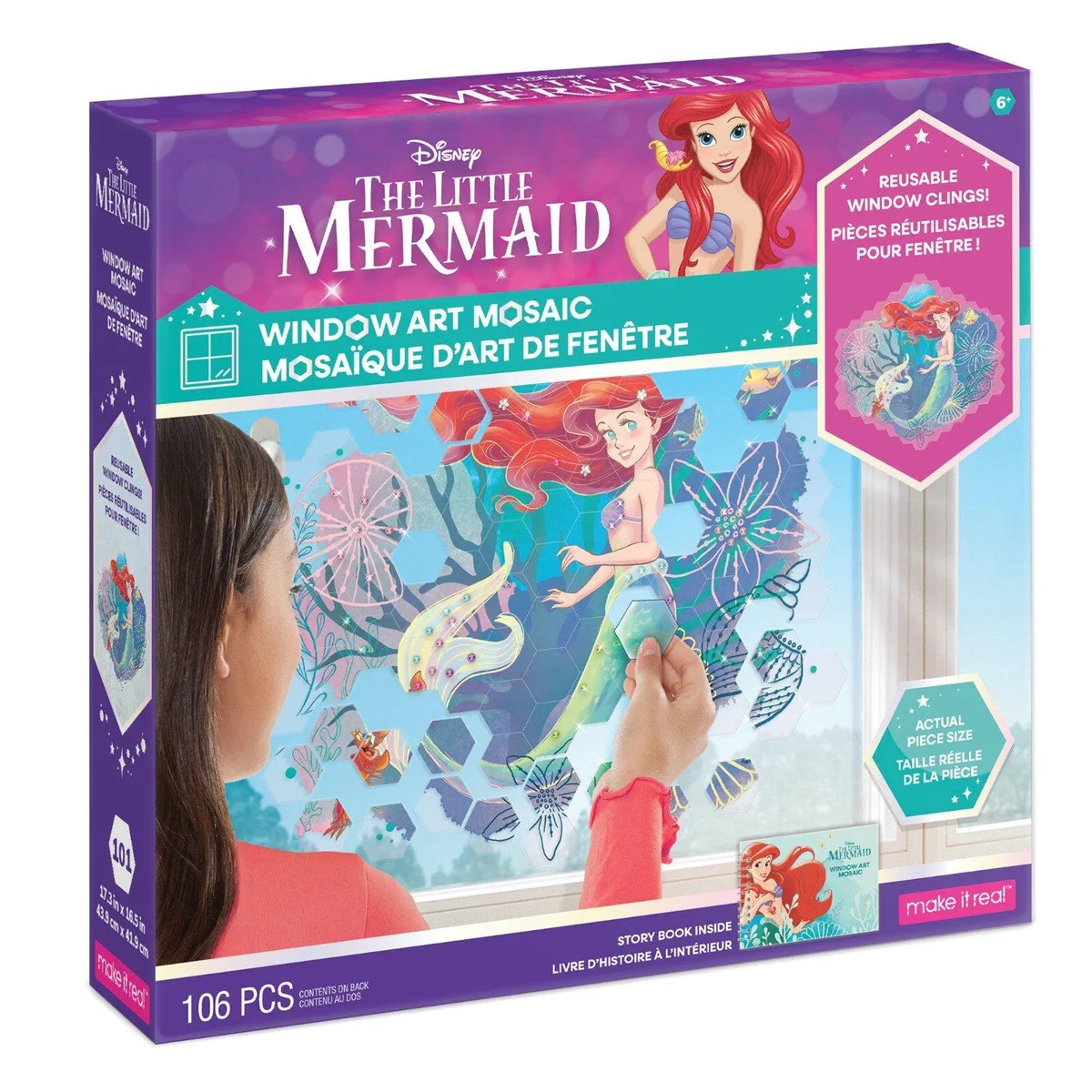 Make It Real Make It Real Window Art Mosaic The Little Mermaid 106 pc — product photo