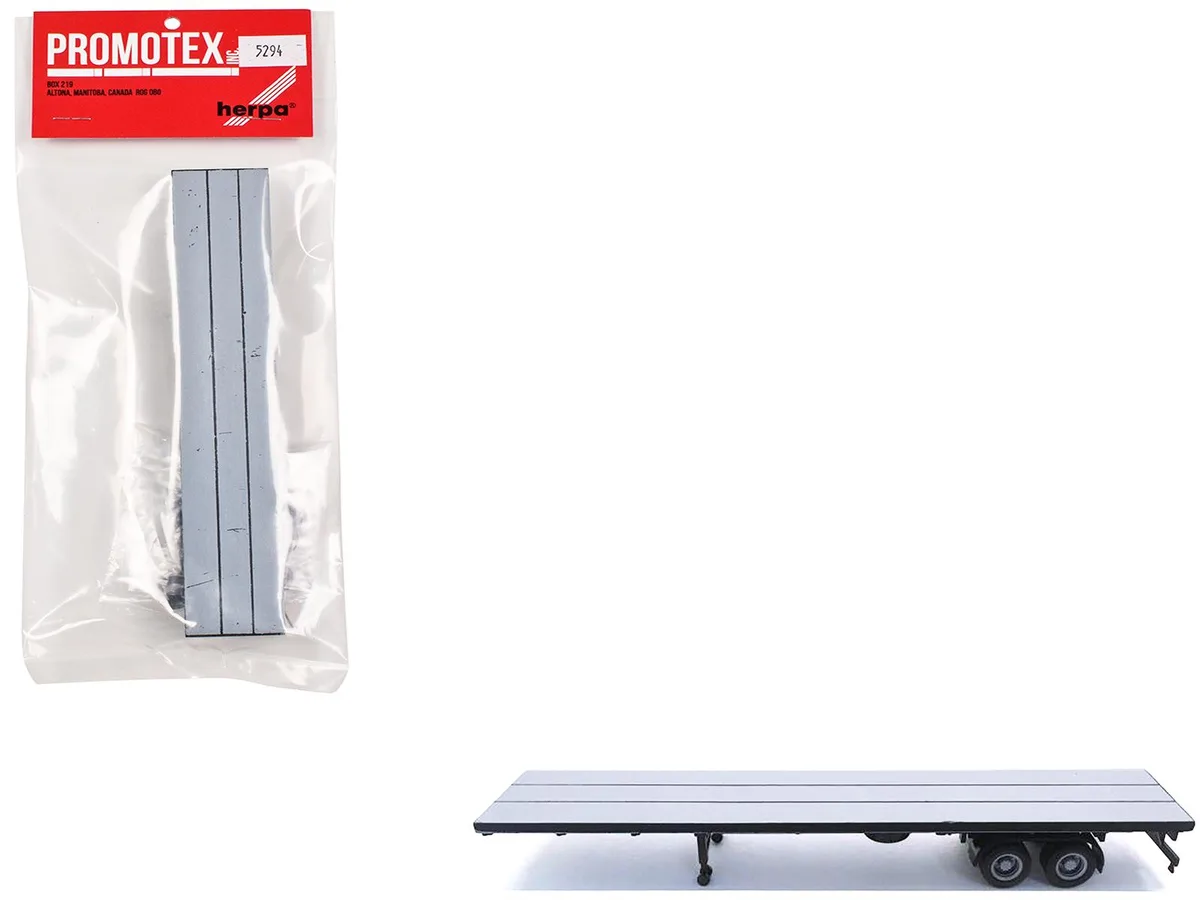 Promotex Promotex 48ft Flatbed Trailer Gray Top 1/87 HO Plastic Model — product photo