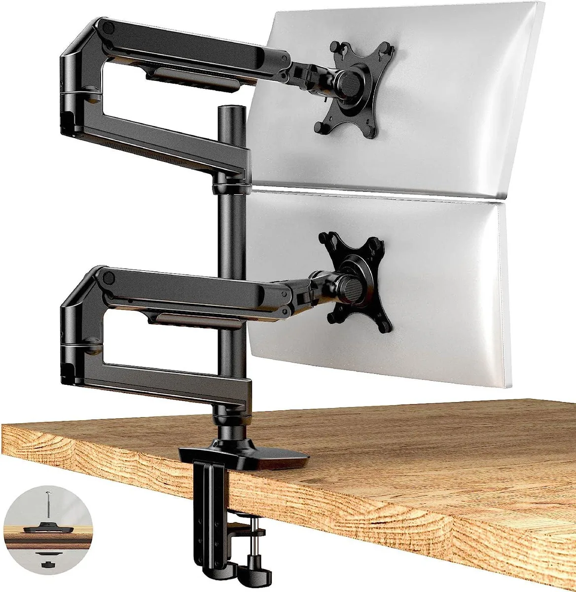 BFKK BFKK E66 Dual Vertical Monitor Mount 13-40" 25 lbs Black — product photo