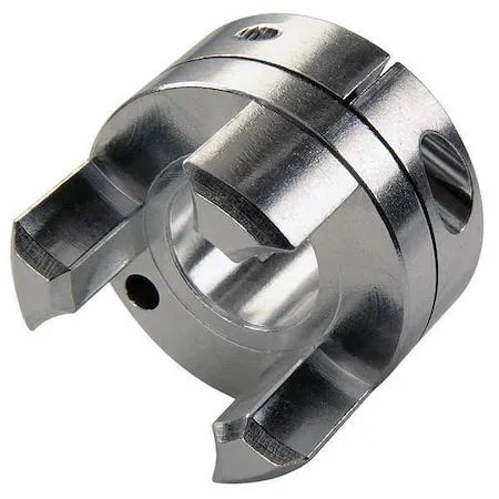 Aluminium jaw coupling hub, 25 mm bore, 57.2 mm diameter, clamp-on design
