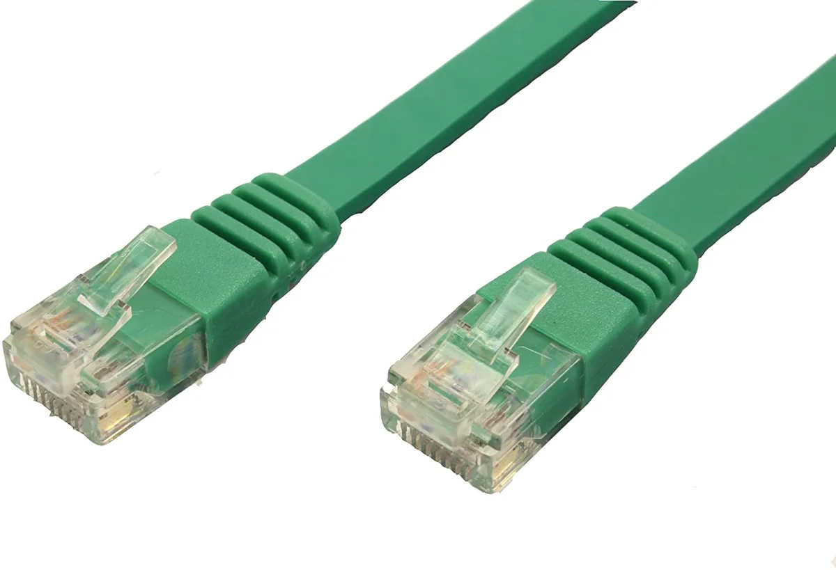 Pactech Pactech SuperFlat CAT6 28AWG Network Ethernet Cable 9ft Green — product photo