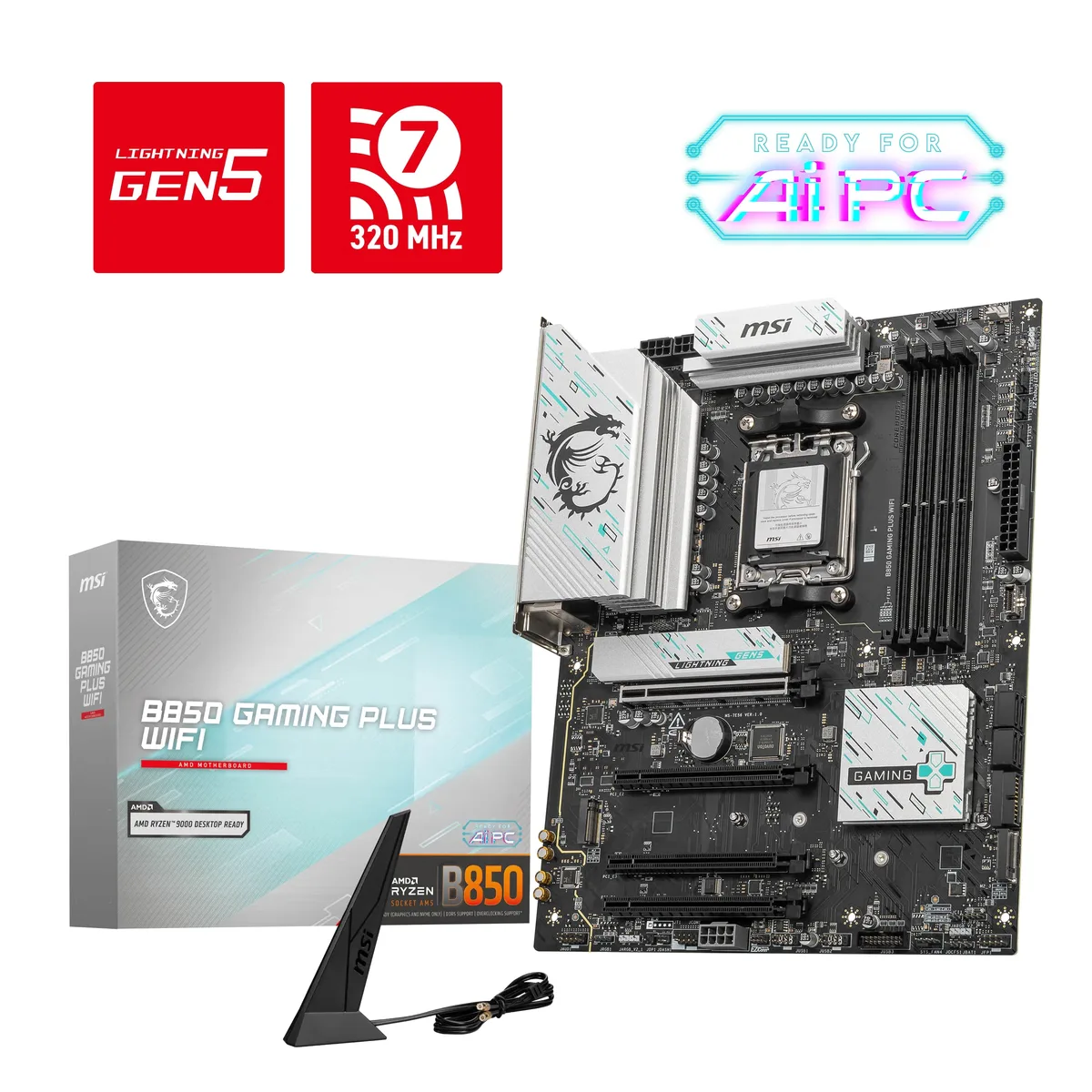 MSI MSI B850 GAMING PLUS WIFI AMD motherboard — 商品写真