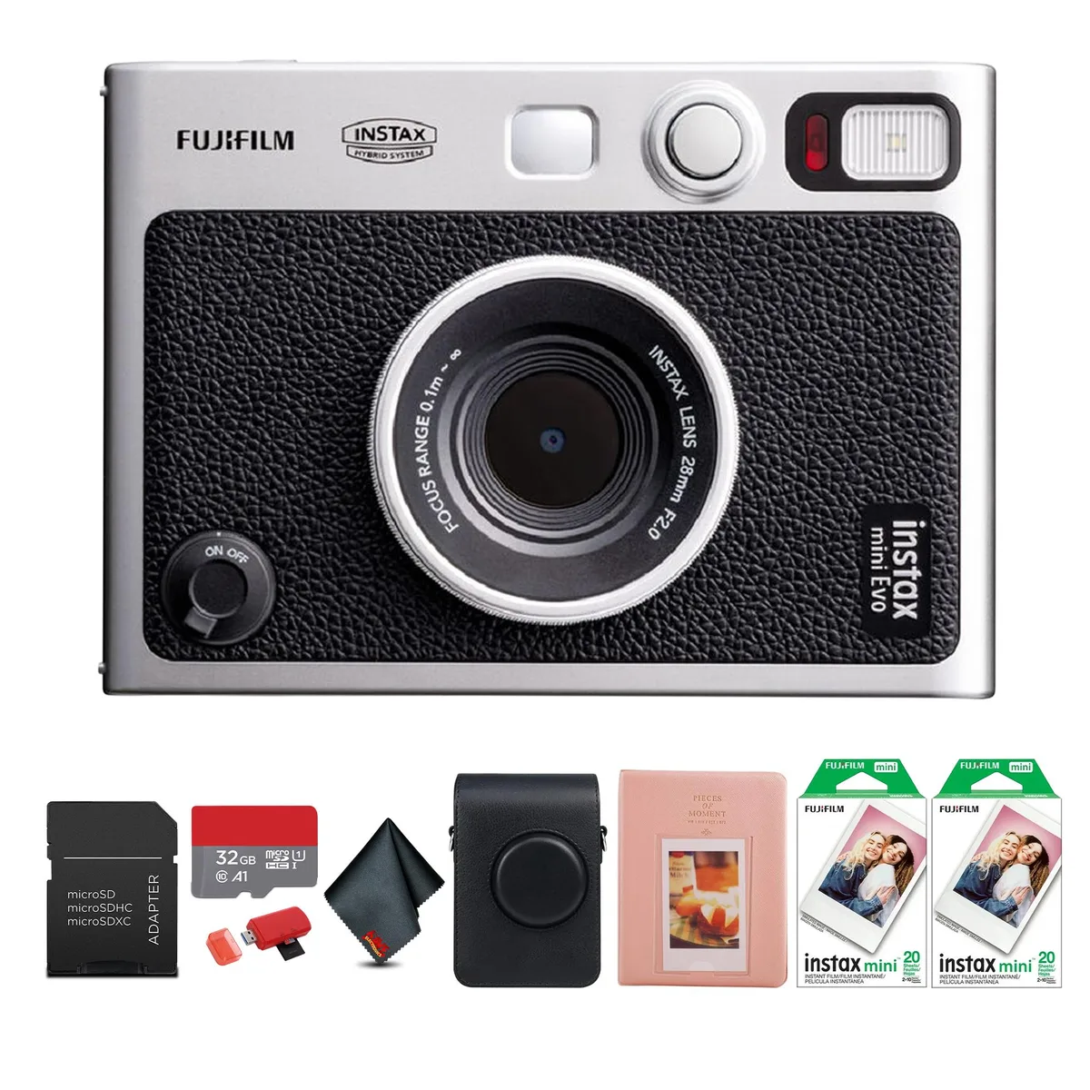 FUJIFILM FUJIFILM INSTAX Mini EVO Hybrid Film Camera Black with 40 Photos — product photo