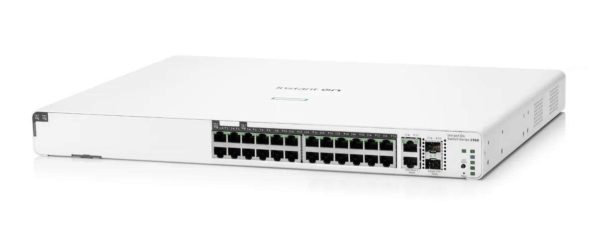HPE Networking Instant On HPE Networking Instant On 1960 24G 2XT 2XF 370W network switch JL807A#ABA — product photo