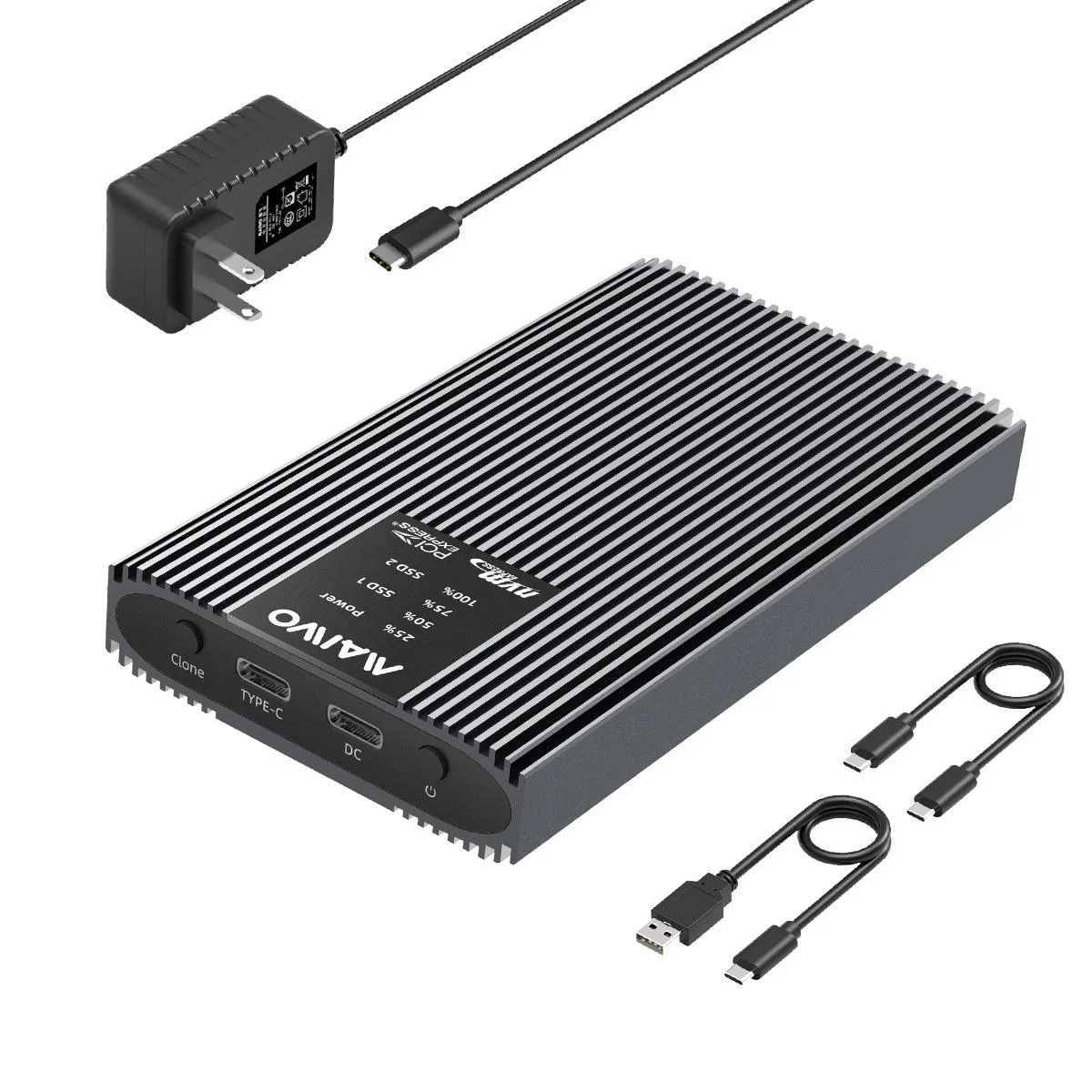 MAIWO MAIWO K2022P Dual-Bay M.2 NVMe Cloner 20Gbps — product photo