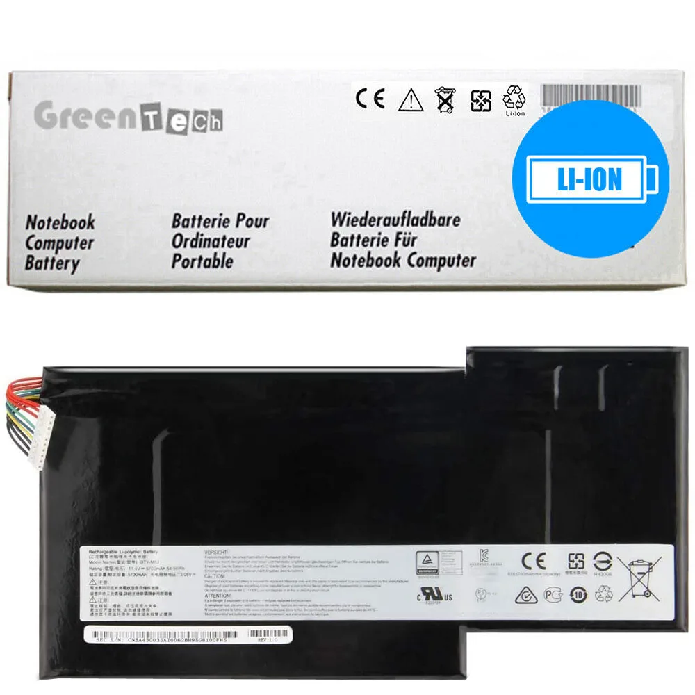NShi NShi BTY-M6J 11.4V 5700mAh 3-cell laptop battery — product photo