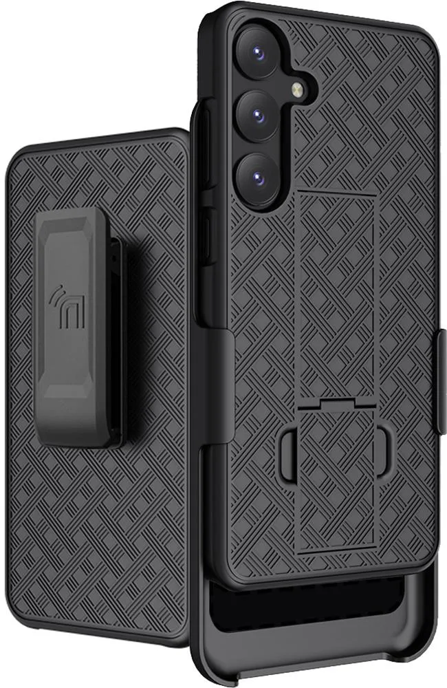 Nakedcellphone Nakedcellphone Slim Case + Holster Combo for Samsung Galaxy S25 Plus 5G Black — product photo