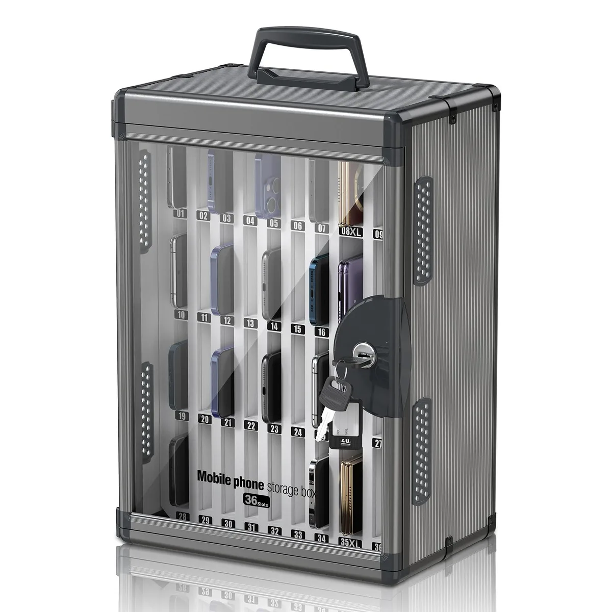  Samsill 36-Slot Phone Locker Black 19x30x37 cm 2.1 kg — product photo