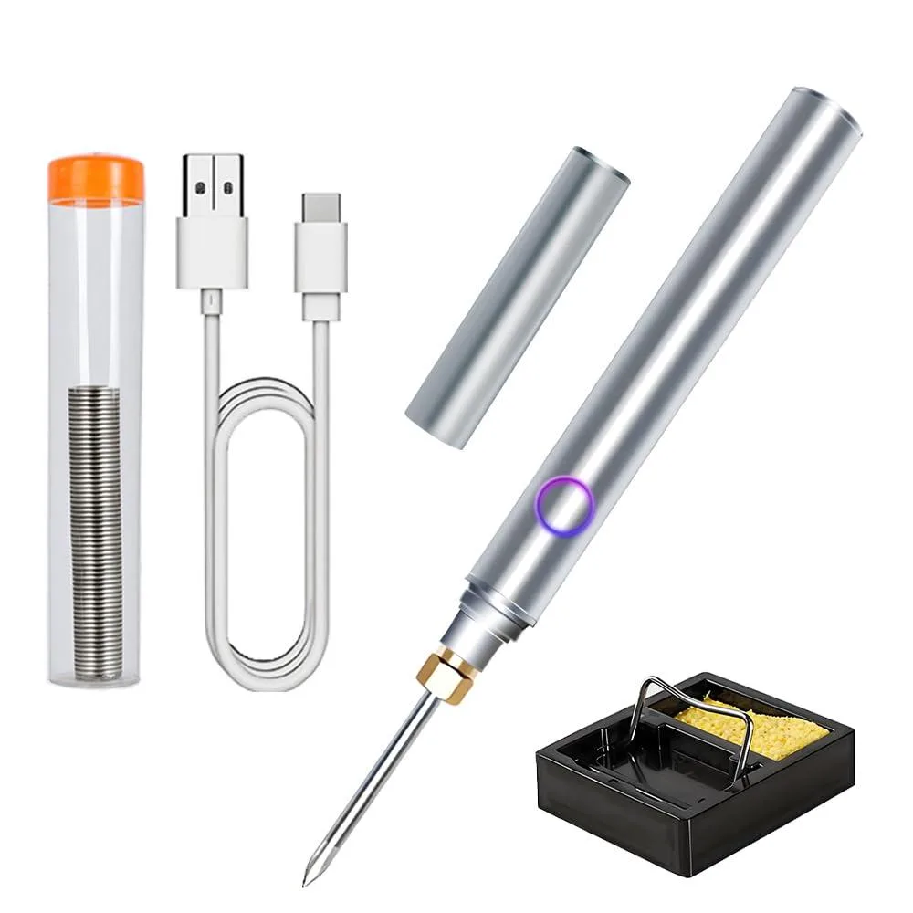  MecRecare Cordless Soldering Iron Kit 1100 mAh USB Rechargeable 878° 12s Heat — product photo