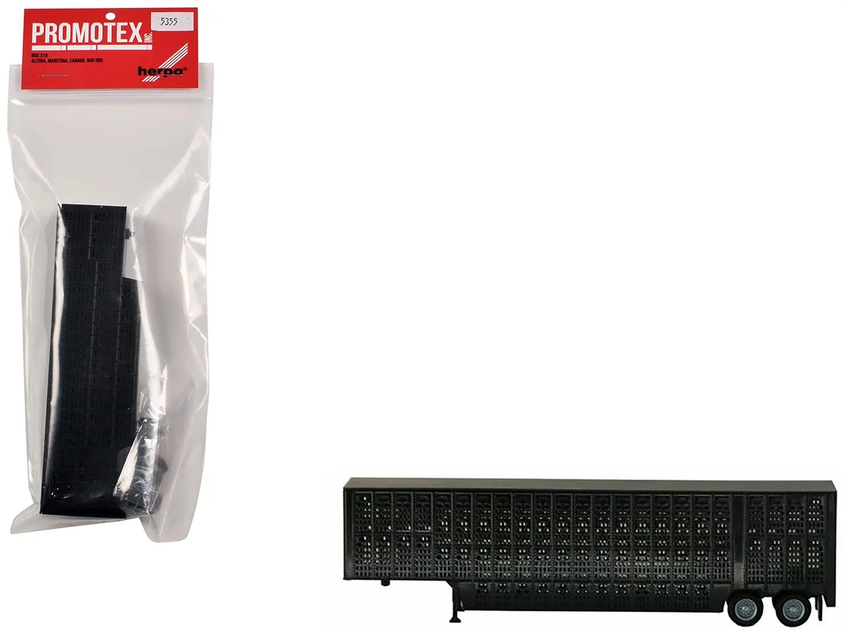 Promotex Promotex Livestock Trailer Black 1/87 (HO) Plastic Model — product photo