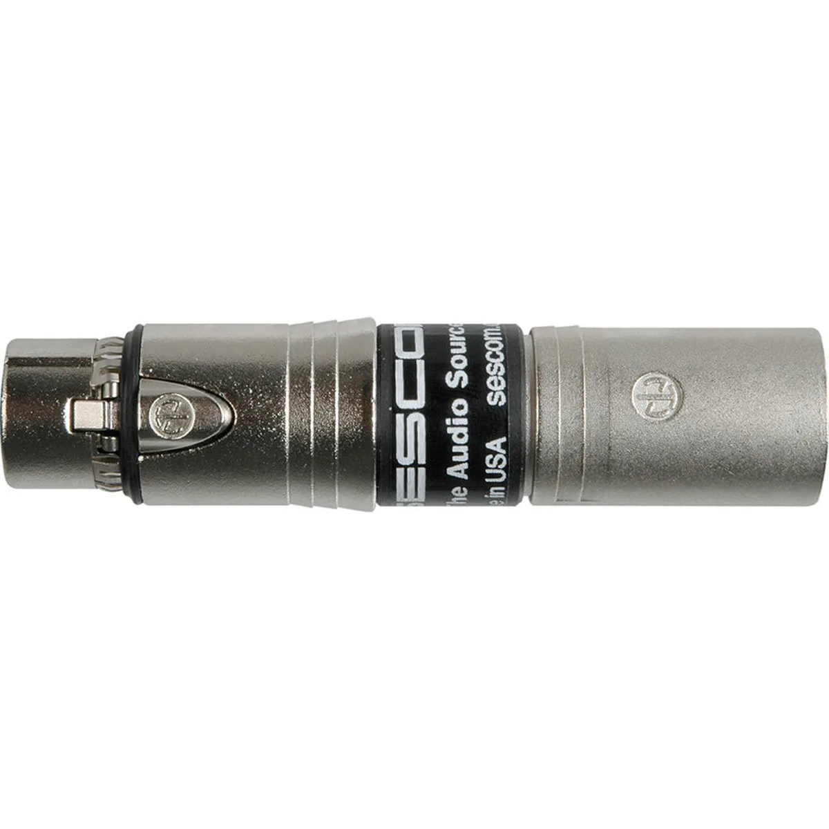 Sescom Sescom SES-INLINE-EMCF Inline RF Filter XLR Male Neutrik EMC Female Ground Lift — product photo