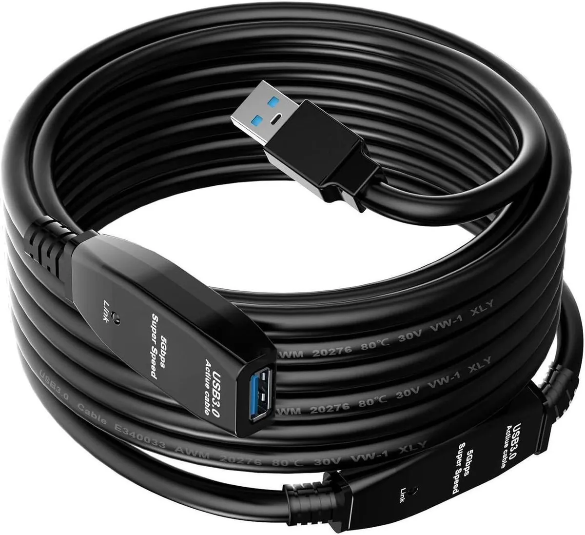 SMUGDESK SMUGDESK USB 3.0 Extension Cable 33 Feet Male to Female with 5V Power Cable — product photo