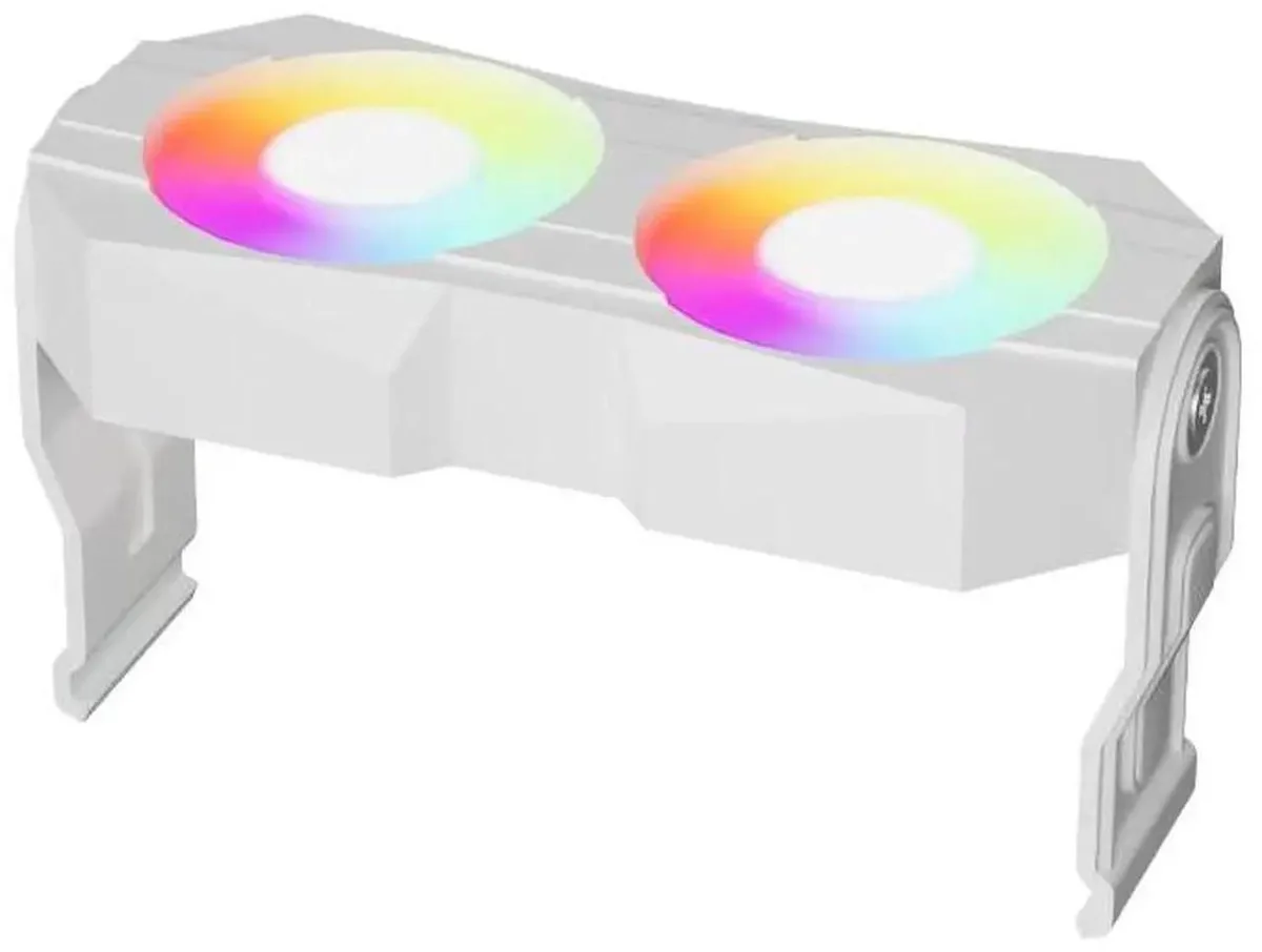 SMUGDESK SMUGDESK White RAM Heatsink Cooler Dual 60mm Fans PWM ARGB DDR4 DDR5 — product photo