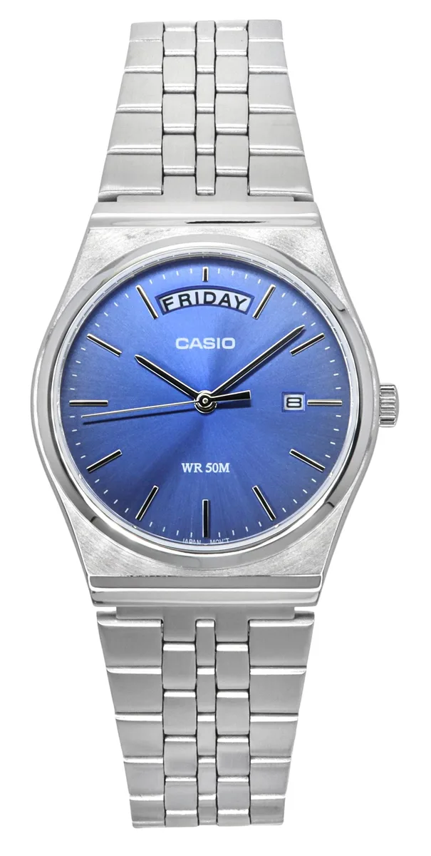 CASIO CASIO MTP-B146D-2AV Stainless Steel Blue Dial Quartz Watch 50m 35.00 mm — product photo