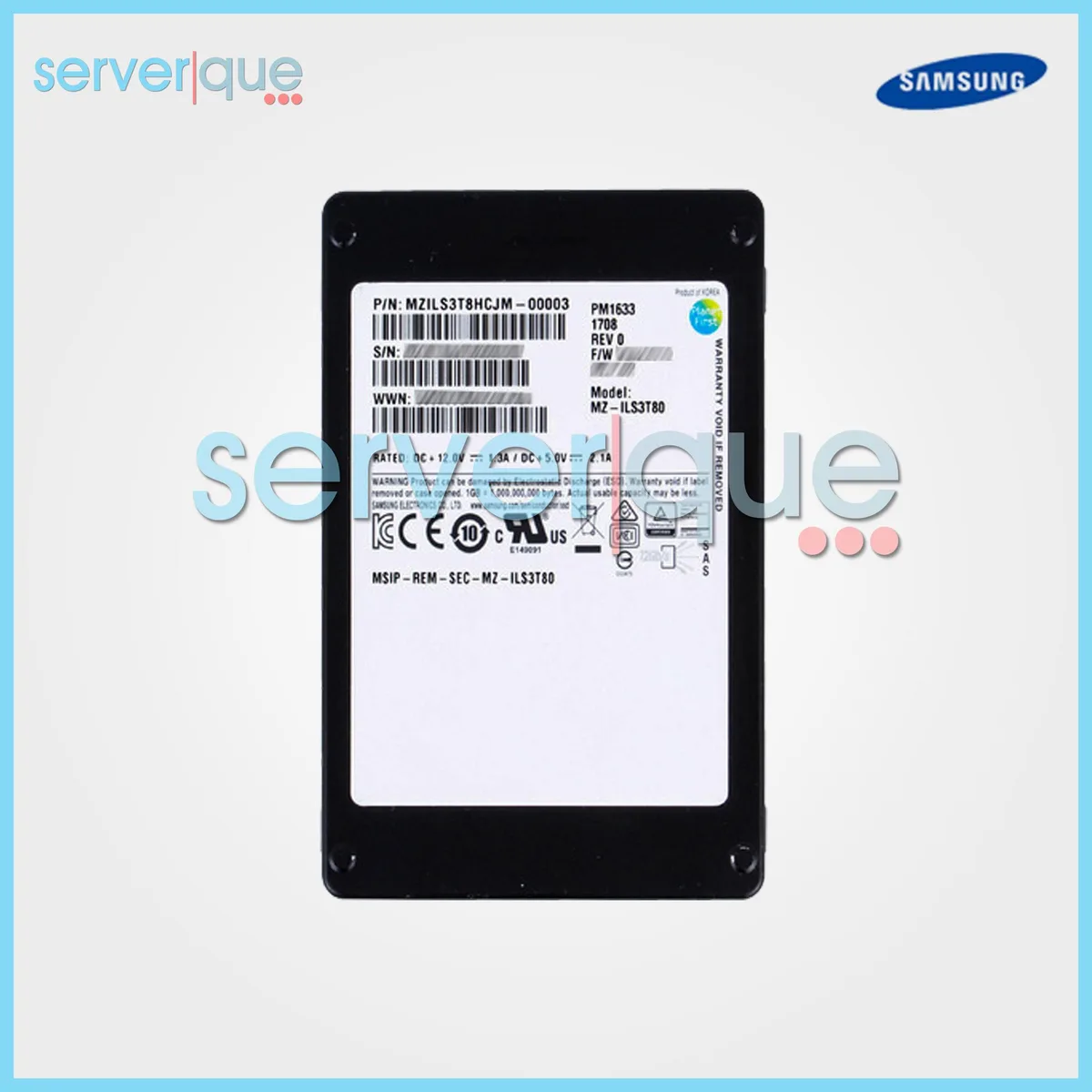 SAMSUNG SAMSUNG PM1633 3.84TB SAS 12Gbps 2.5" internal SSD — product photo