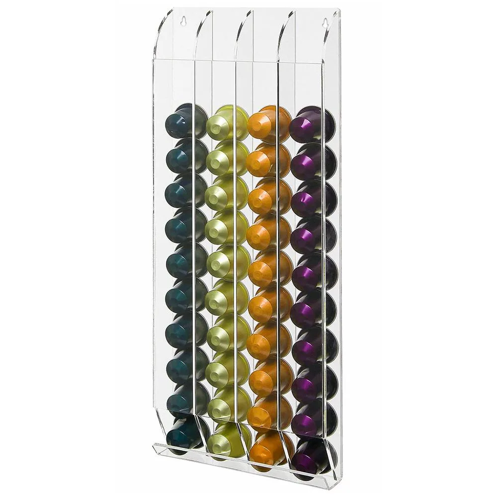 Vandue Corporation Vandue Corporation OnDisplay Wall Mounted Acrylic Nespresso Pod Holder 40 Capsules 6.9x1.5x18.1 in — product photo