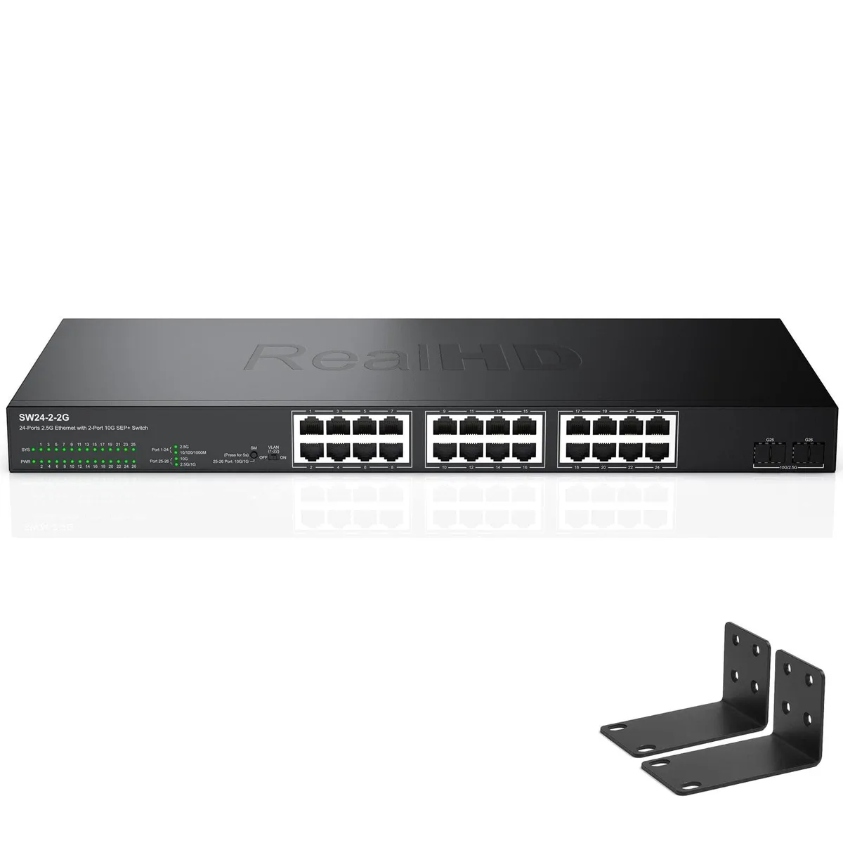 Astro Gaming Astro Gaming 24 Port 2.5G Web Managed Switch 24 x 2.5 Gigabit 2 x 10G SFP+ 2 in 1 accessory — product photo
