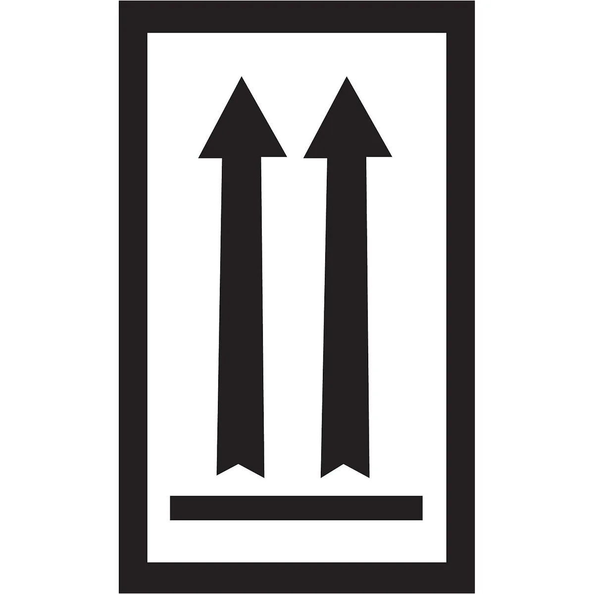 Tape Logic Tape Logic Two Black Arrows Over Black Bar 3" x 5" Black/White 500/R — product photo